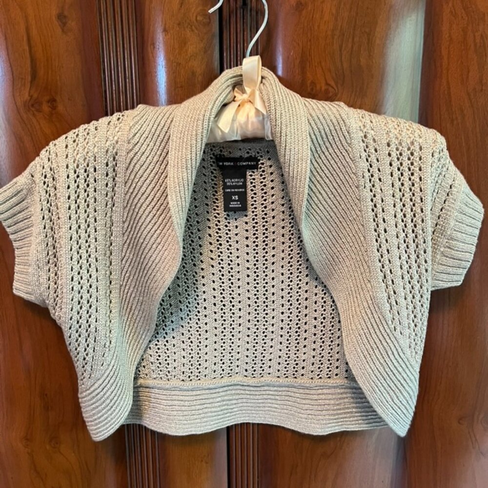 Shrug / bolero tan sweater